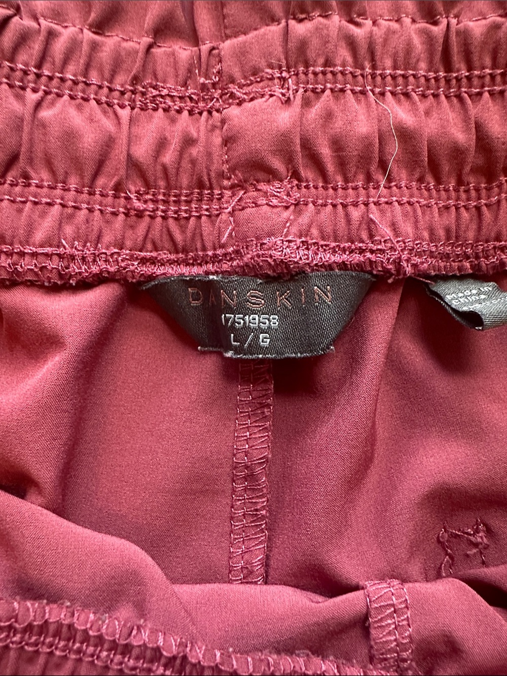 Danskin High-Waist Drawstring Shorts – Blye, Rose, Tan size L - Picture 3 of 13